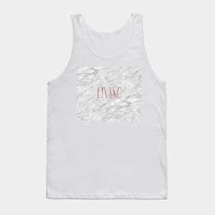 Living - rose gold marble Tank Top